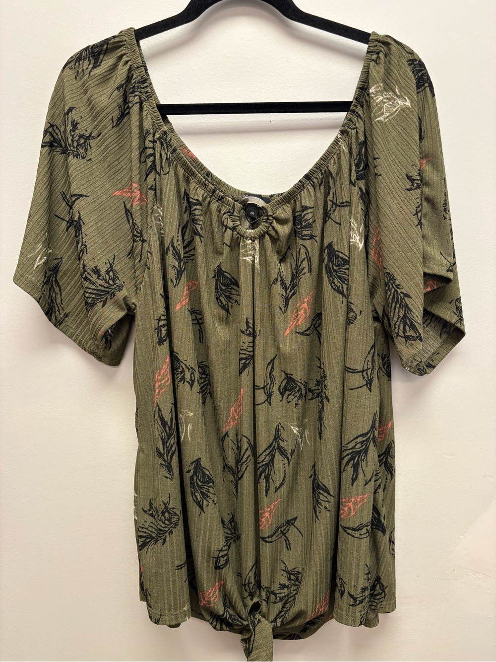 4 for $25 💚 Lily Morgan Printed Blouse (Size 2X) 💚